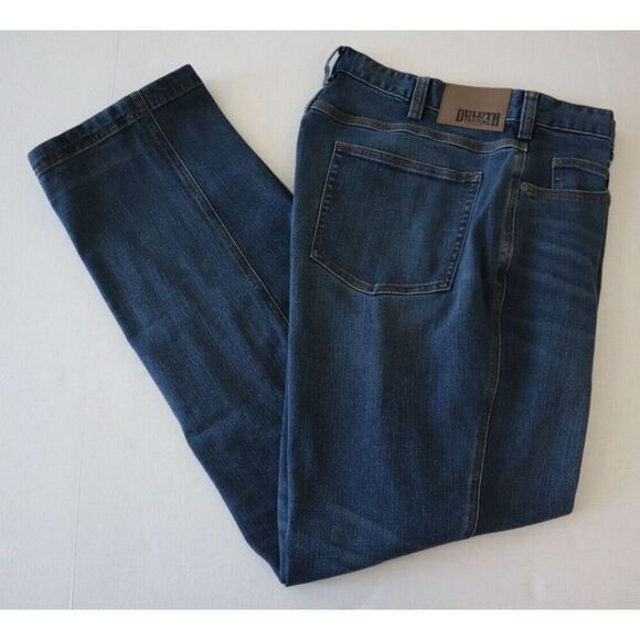 Duluth Men's Sz 38x34 Blue DuluthFlex Ballroom CoolMax Relaxed Fit Denim Jeans - Picture 9 of 13